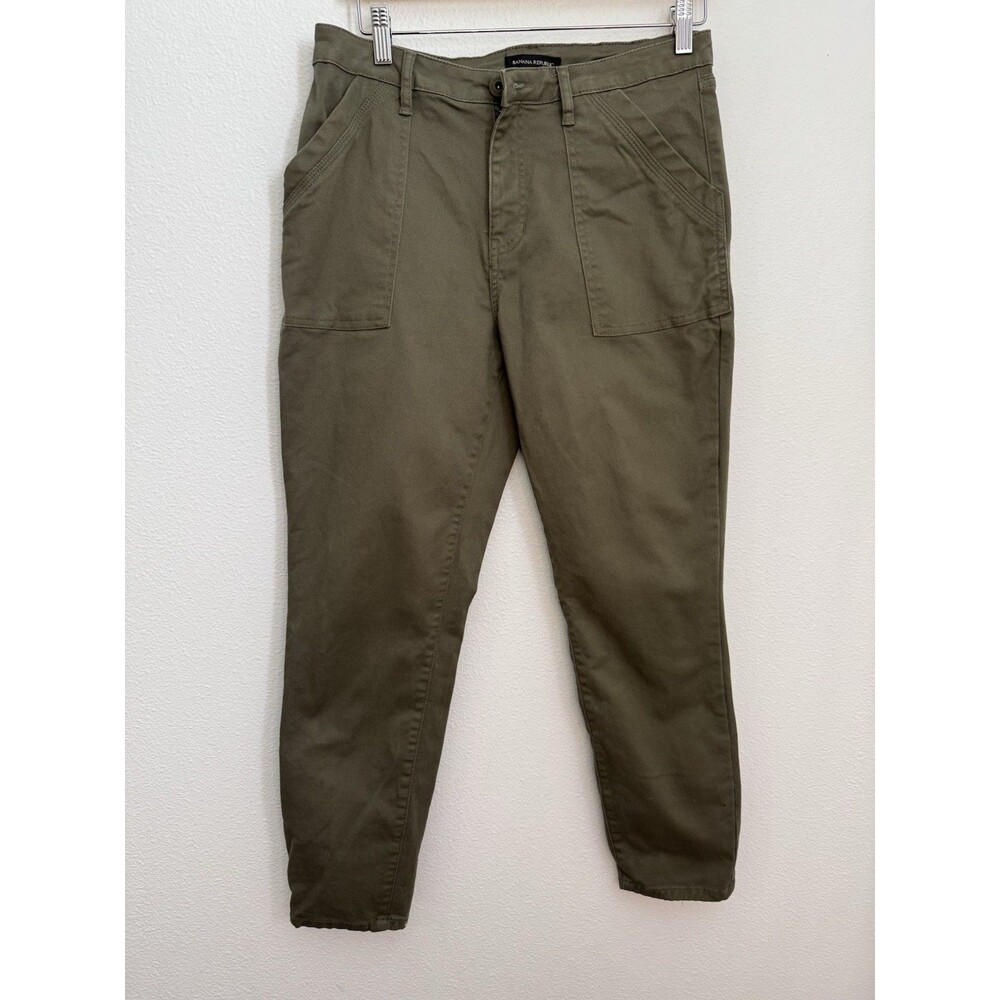 Banana Republic Jeans High Rise Size 10 Olive utility Stretch Pockets